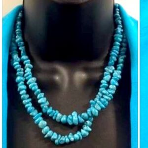 2/$40 TURQUOISE STONES NECKLACE